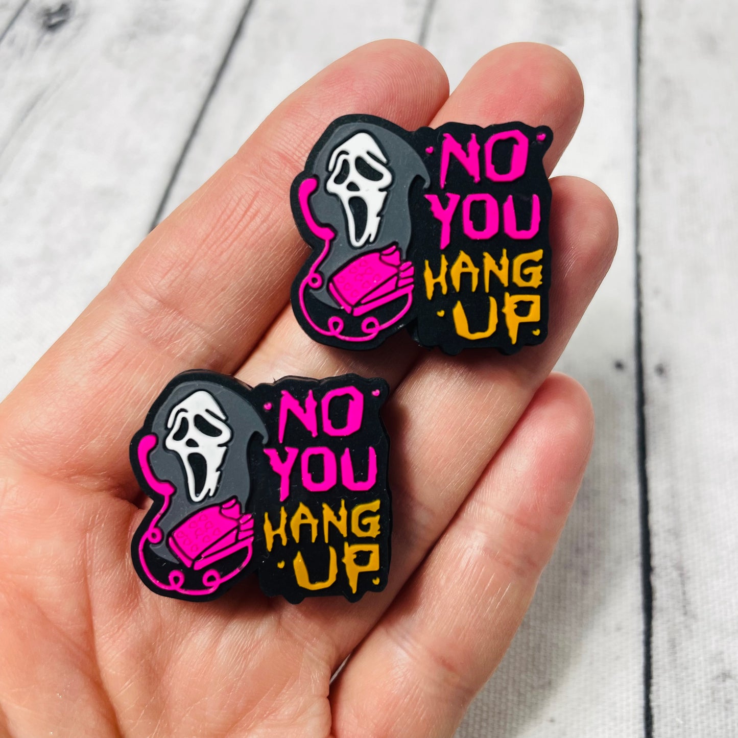 No You Hang Up Horror Silicone Focal Bead