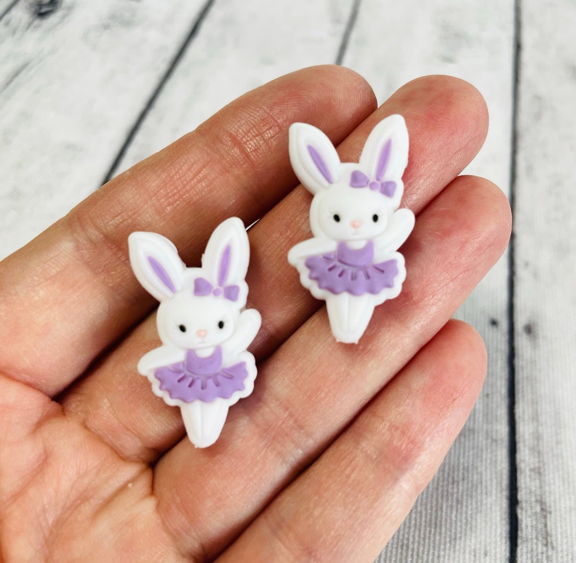 Purple Ballerina Bunny Focal Bead