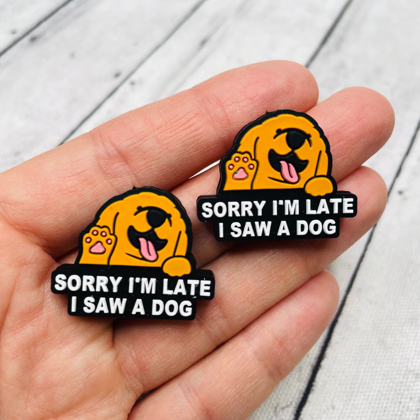 1 “Sorry I’m Late I Saw A Dog” Focal Bead