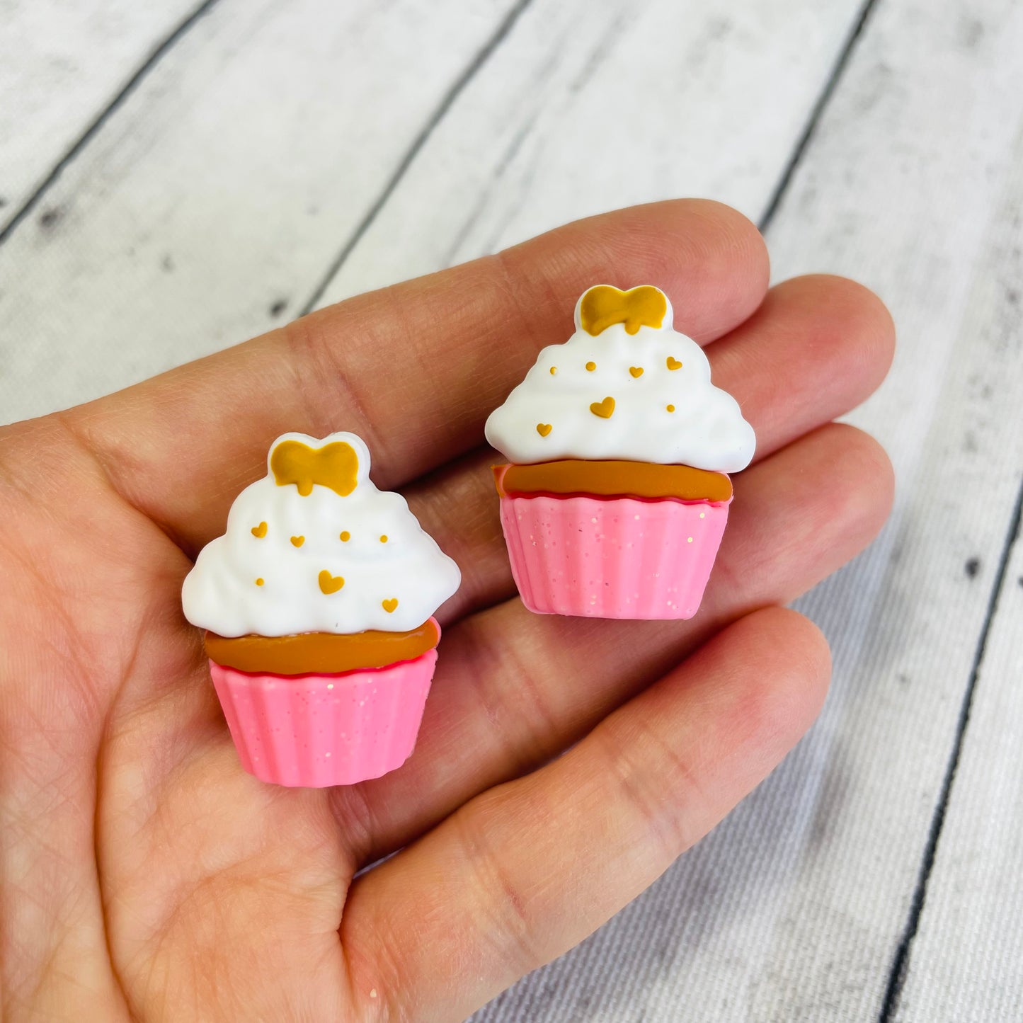 3D Cupcake Silicone Focal Bead