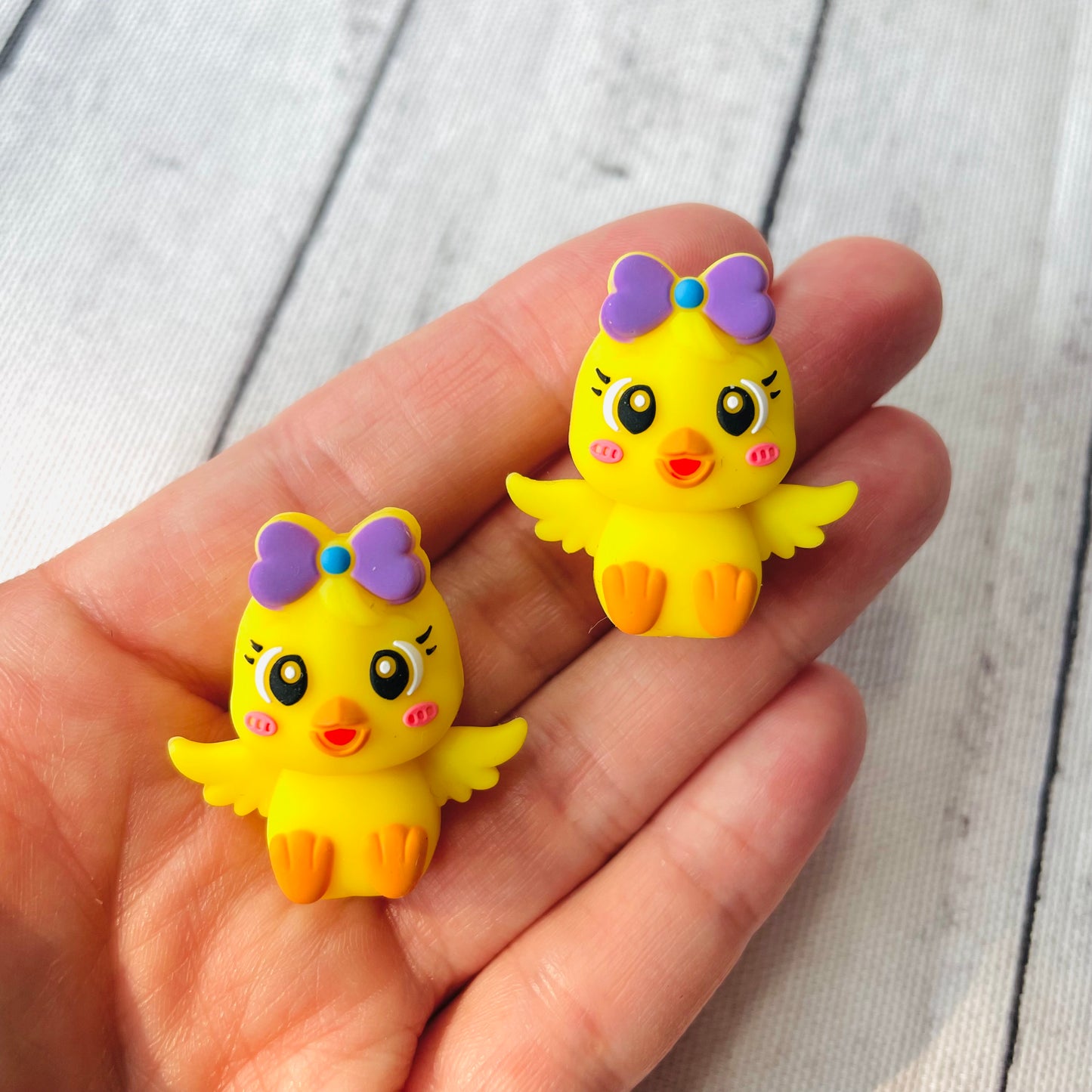 3D Yellow Chick Silicone Focal Bead