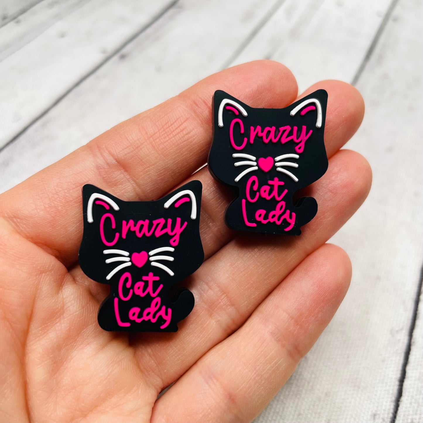 Crazy Cat Lady Silicone Focal Bead