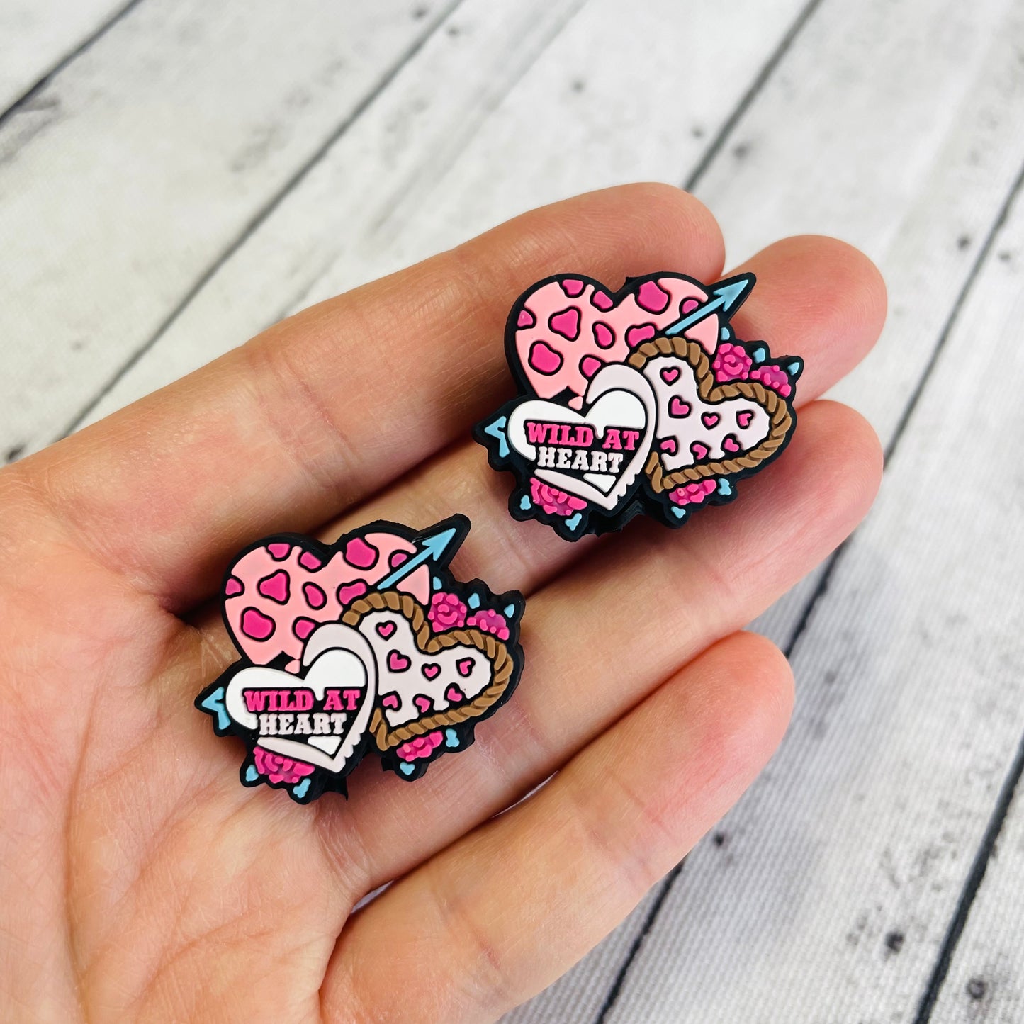 Wild At Heart Silicone Focal Bead