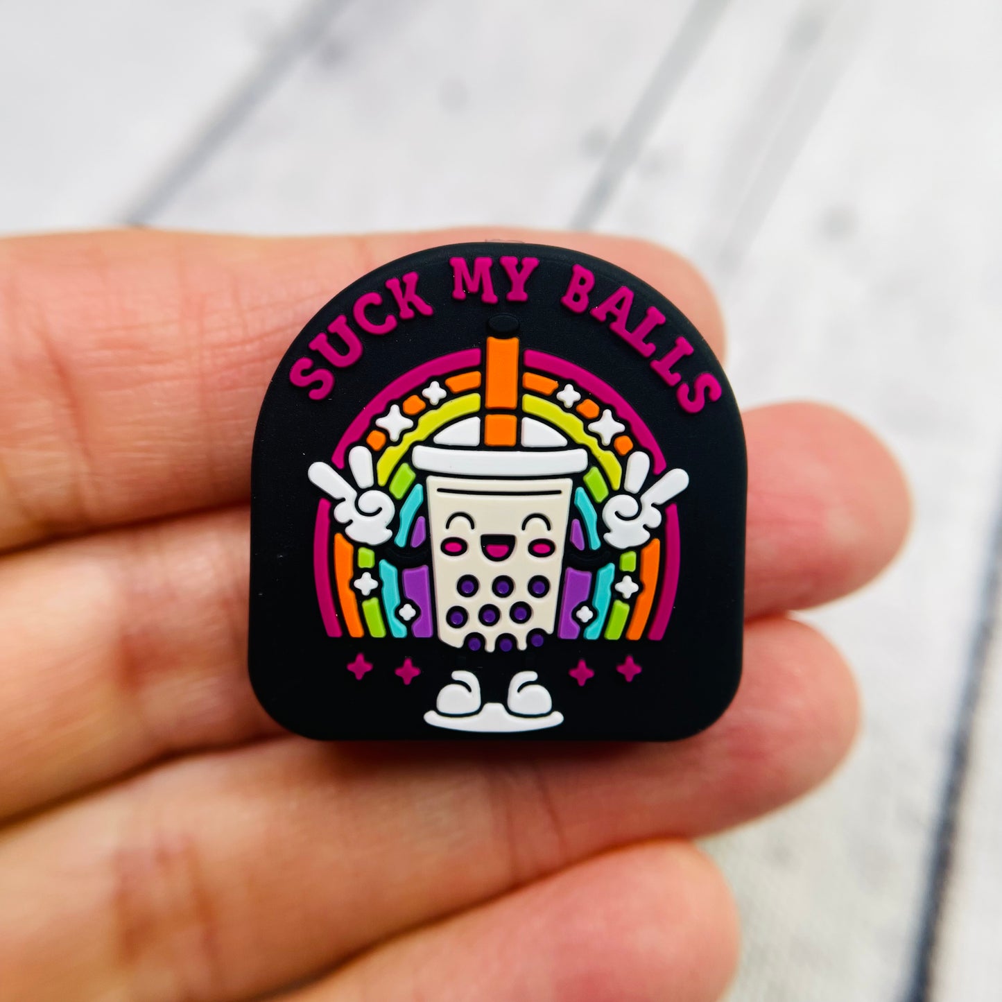 Suck my balls - Bubble Tea Silicone Focal Bead