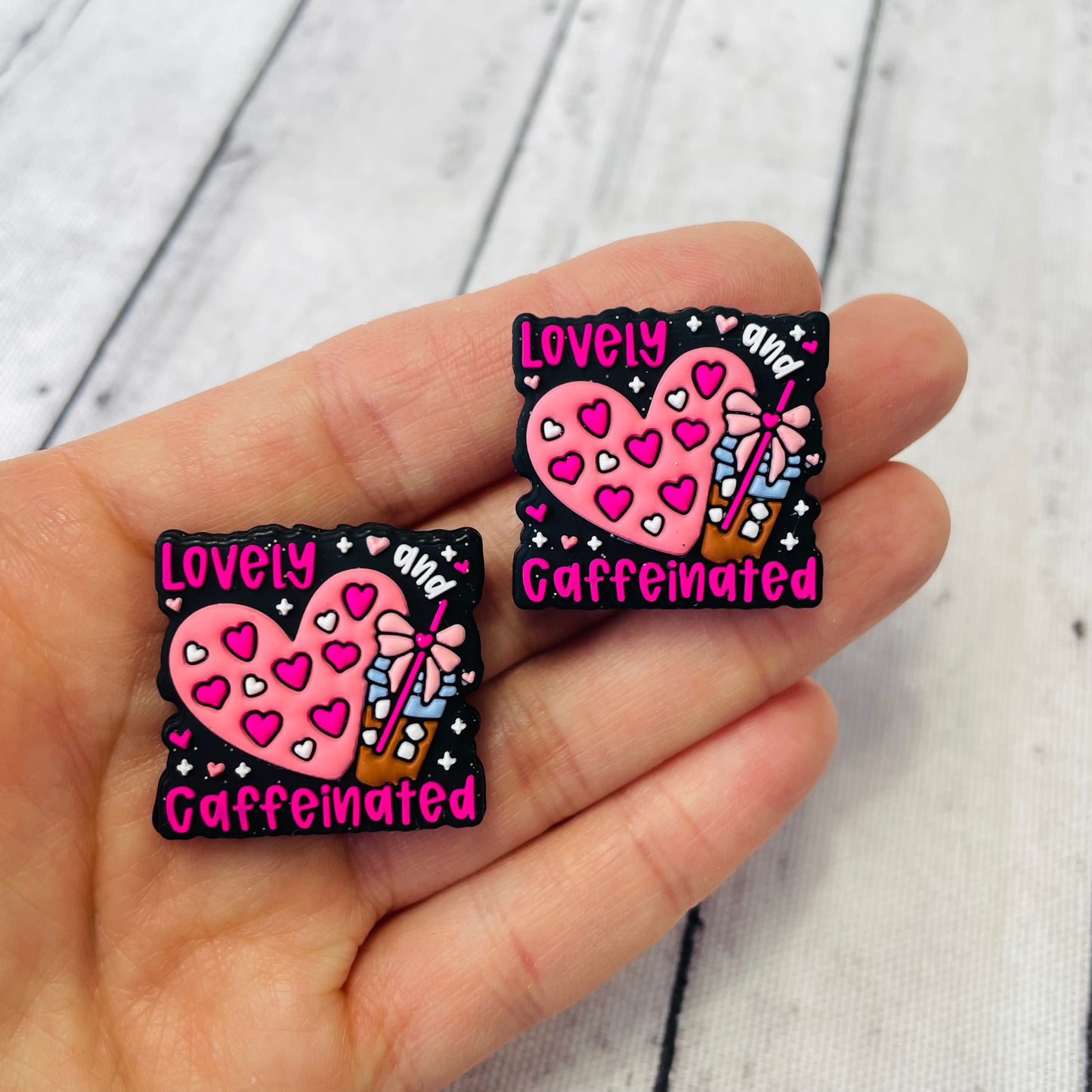 Lovely and Caffeinated Silicone Focal Bead