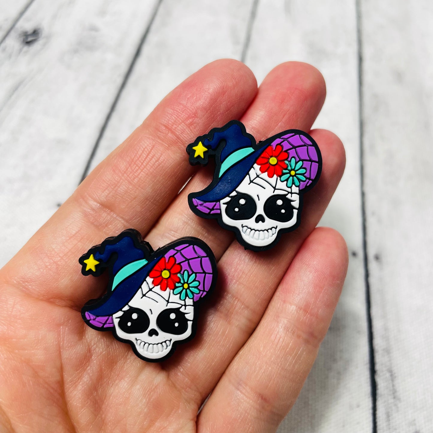 Witchy Skeleton Silicone Focal Bead