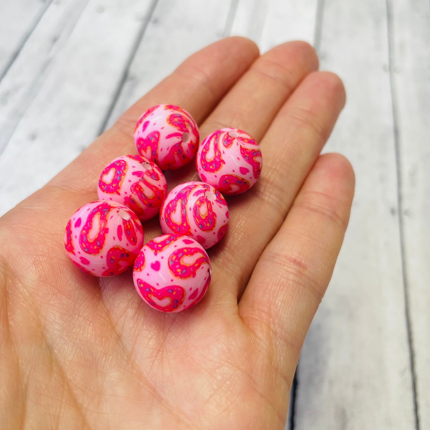 Heart Sprinkle Cookie Silicone Beads Silicone Focal Bead