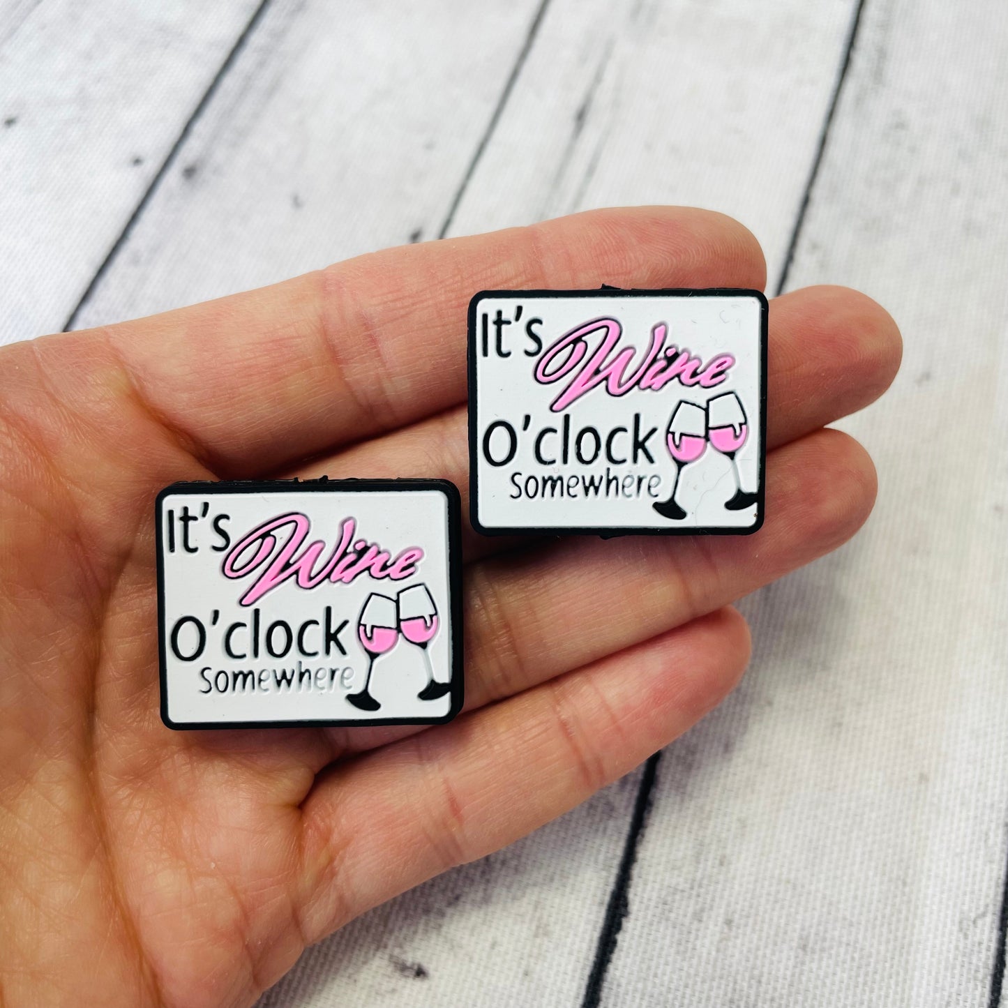 It’s Wine O’clock Somewhere Silicone Focal Bead