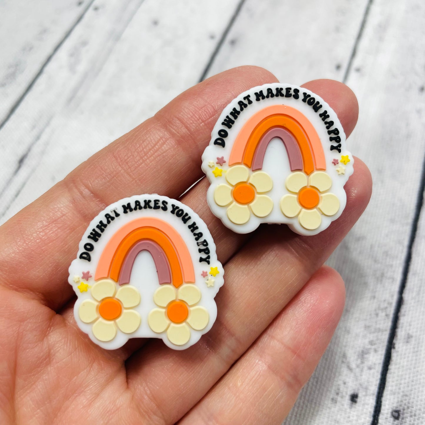 Do What Makes You Happy Rainbow Focal Bead