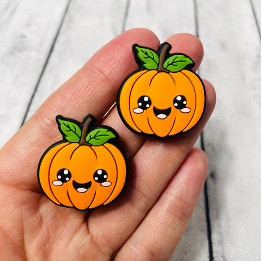 Happy Pumpkin Silicone Focal Bead