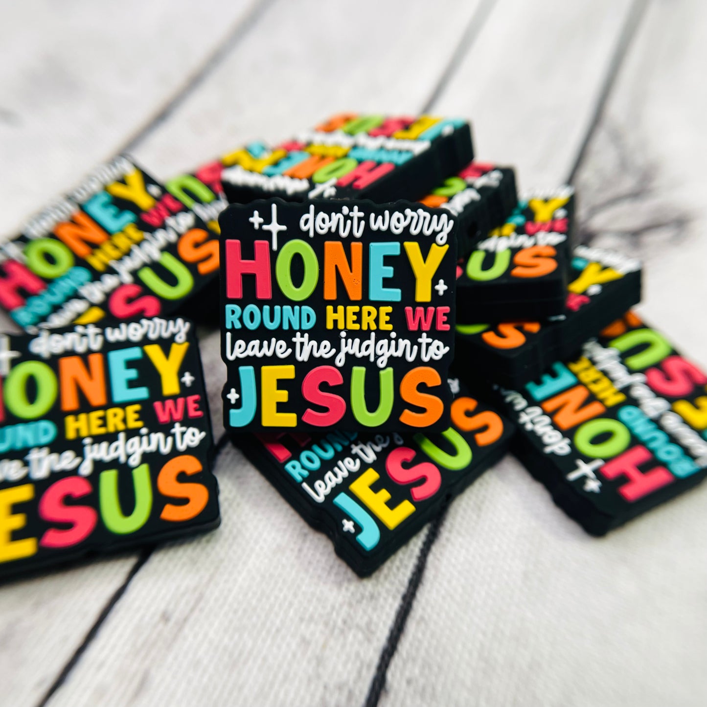 Honey Jesus Silicone Focal Bead