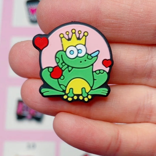 Frog Prince Valentine Silicone Focal Bead