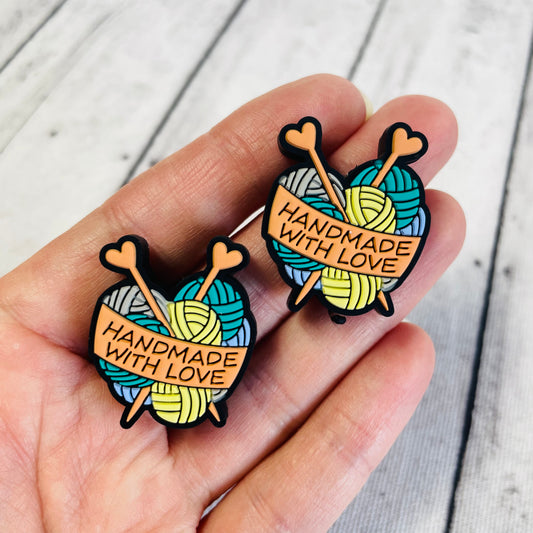 1 Handmade with Love Focal Bead - Orange