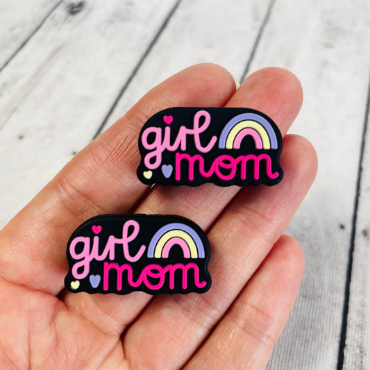 1 Girl Mom Focal Bead - Black