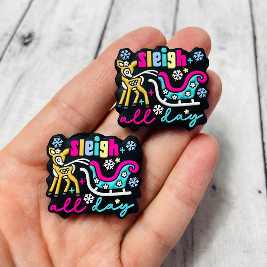 Sleigh All Day Silicone Focal Bead