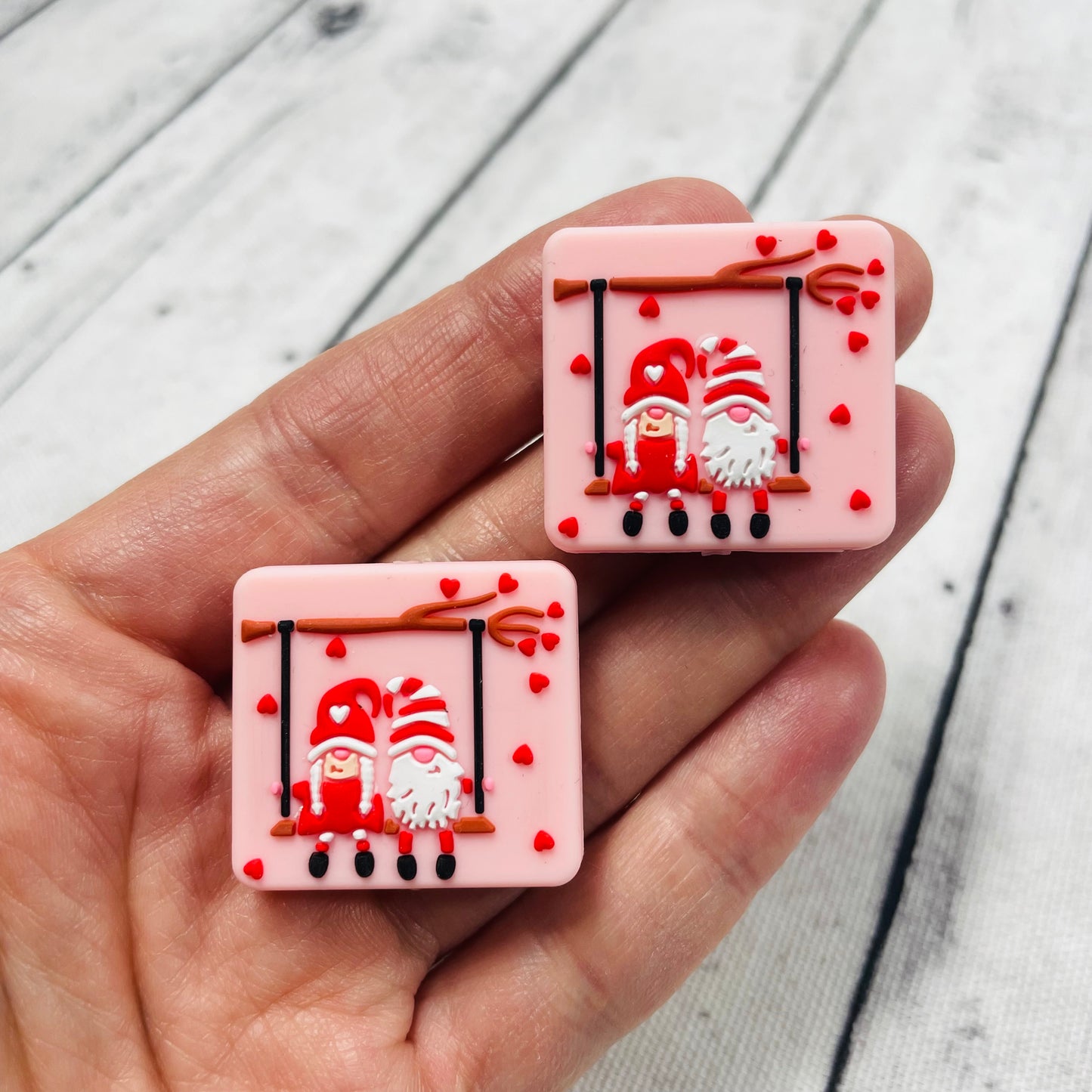 Gnome Love Swing Silicone Focal Bead