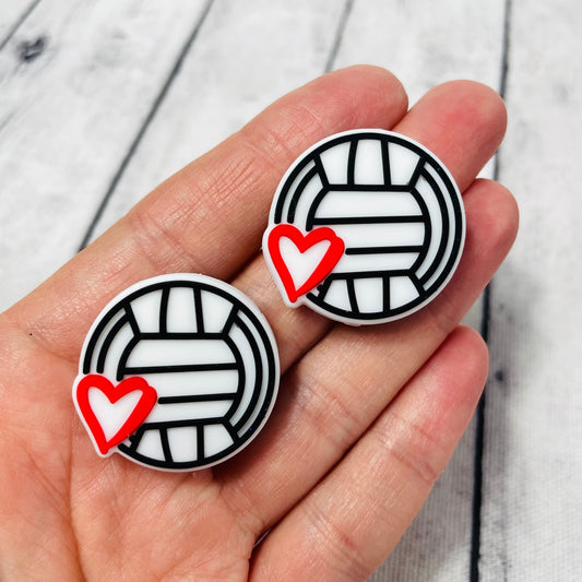 Volleyball Love Focal Bead