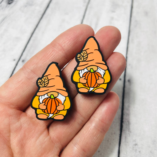 Pumpkin Gnome Silicone Focal Bead