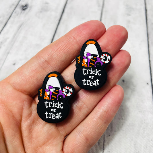 Trick or Treat Candy Bag Silicone Focal Bead