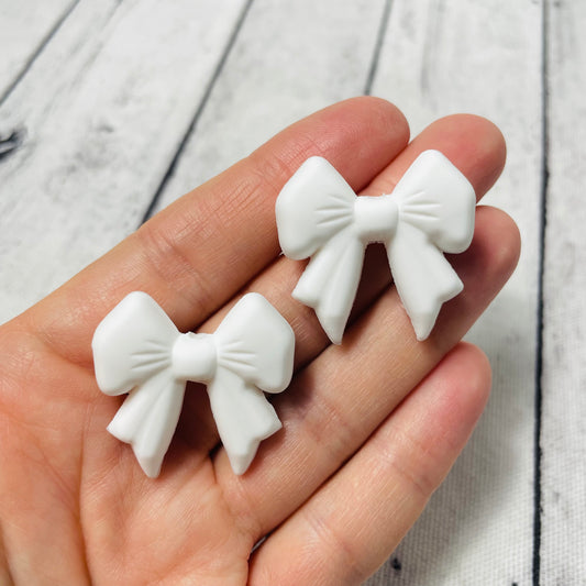 White Bow Focal Bead
