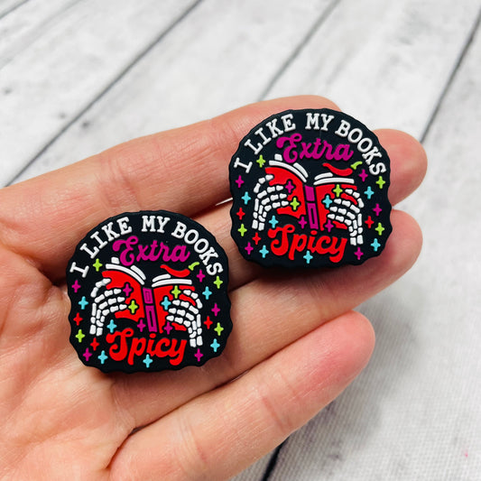 I like my Books Extra Spicy Silicone Focal Bead