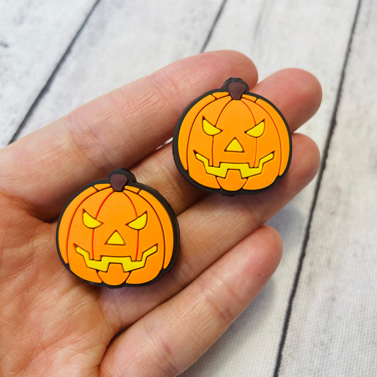 Jack-o’-lantern Pumpkin Silicone Focal Bead