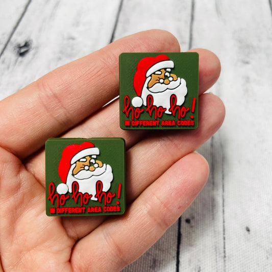 Ho Ho Ho area codes Silicone Focal Bead