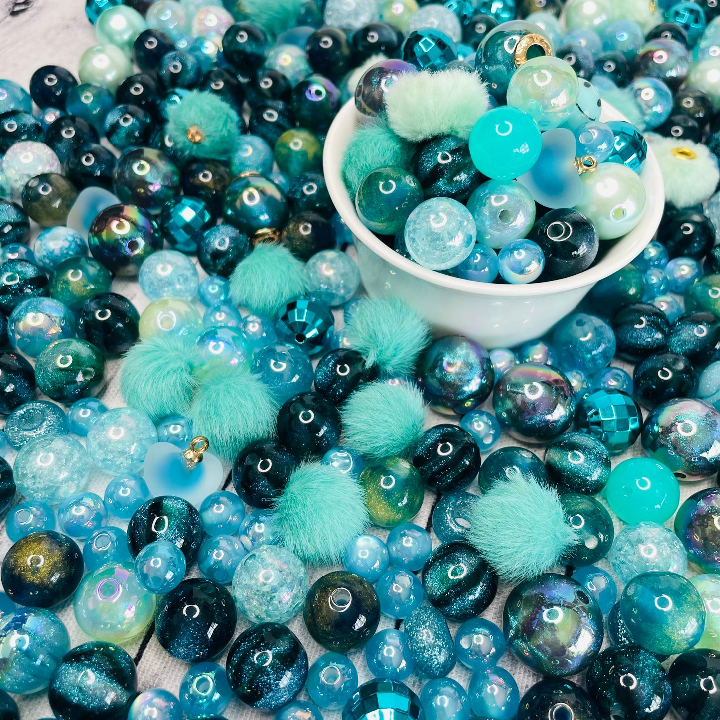 Teal Bead Mix