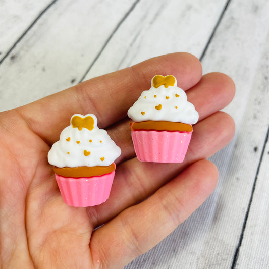 3D Cupcake Silicone Focal Bead