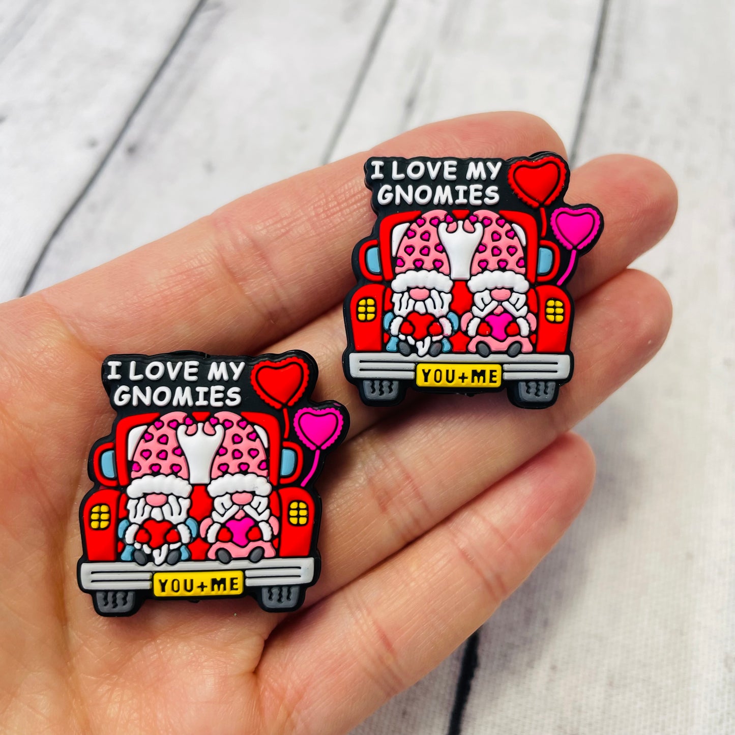 I Love My Gnomies Silicone Focal Bead