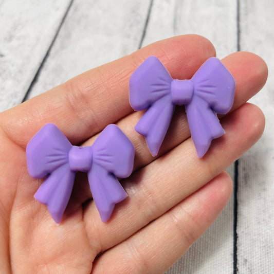 Purple Bow Focal Bead