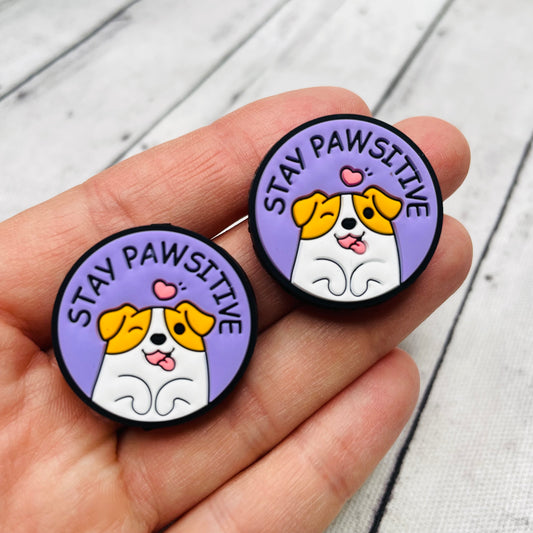 1 Stay Pawsitive Dog Focal Beads
