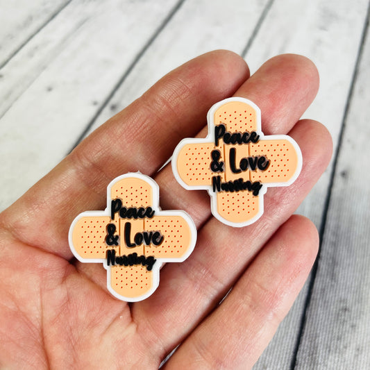 1 Peace & Love Nursing Focal Bead