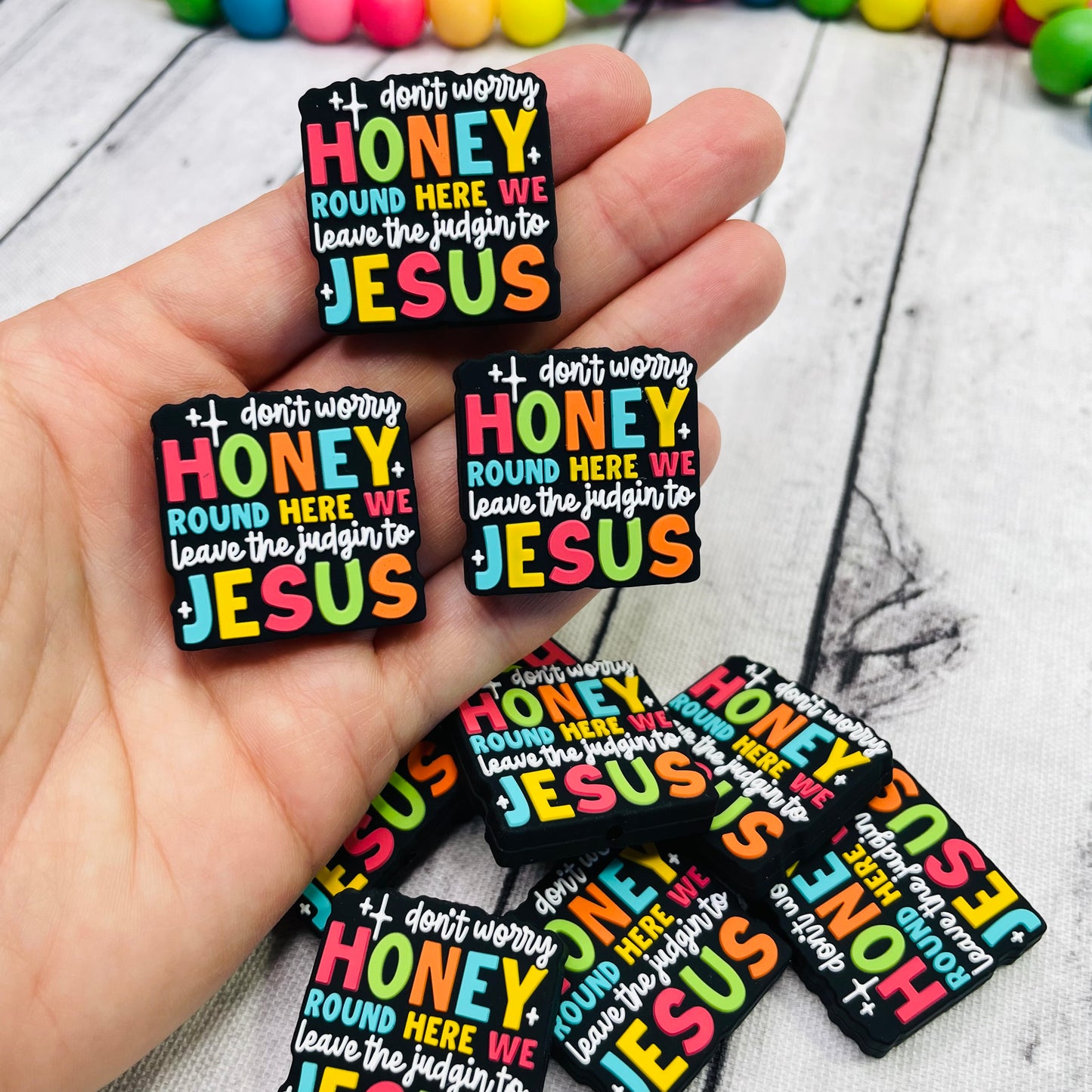 Honey Jesus Silicone Focal Bead