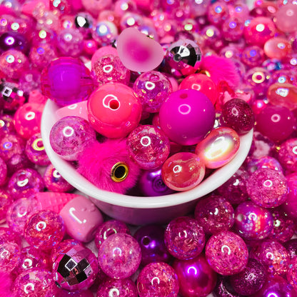 Dark Pink Bead Mix