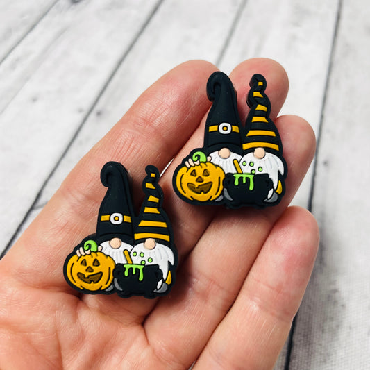 Halloween Gnome Friends Silicone Focal Bead