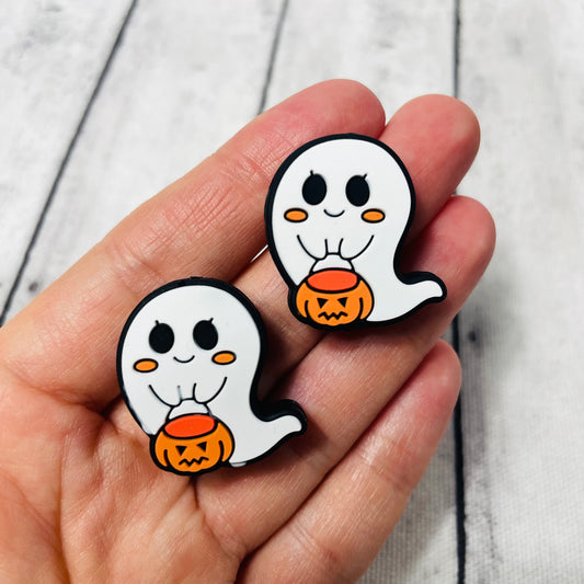 Ghosty Trick or Treat Silicone Focal Bead