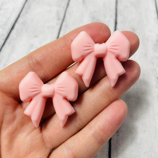 Light Pink Bow Focal Bead