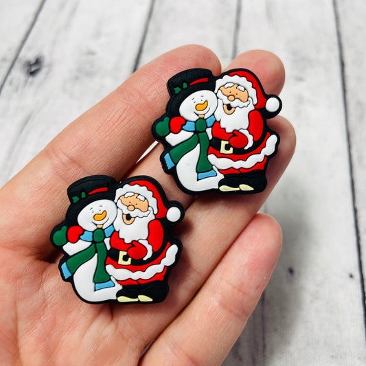 Santa & Frosty Silicone Focal Bead