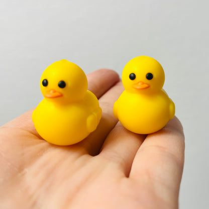 3D Yellow Rubber Duck Silicone Focal Bead