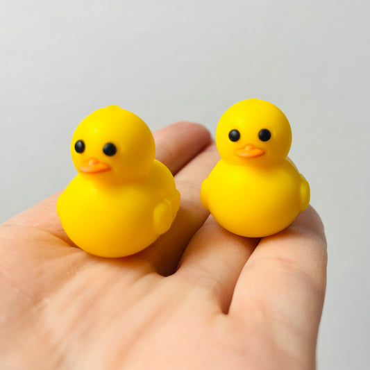 3D Yellow Rubber Duck Silicone Focal Bead