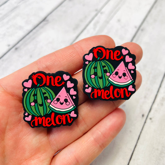One Melon Watermelon Silicone Focal Bead