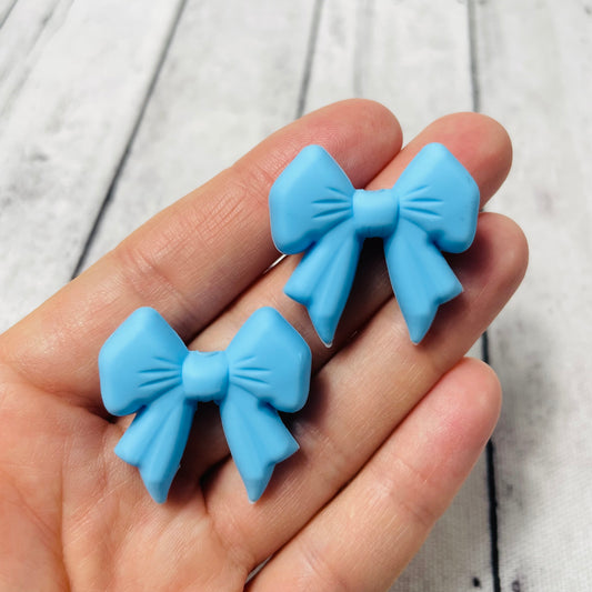 Blue Bow Focal Bead