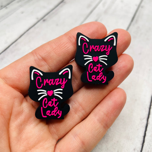 Crazy Cat Lady Silicone Focal Bead