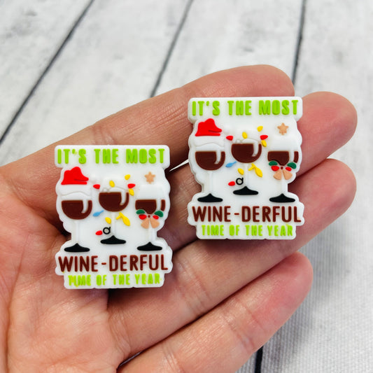 Most Wine-derful time of the Year Silicone Focal Bead