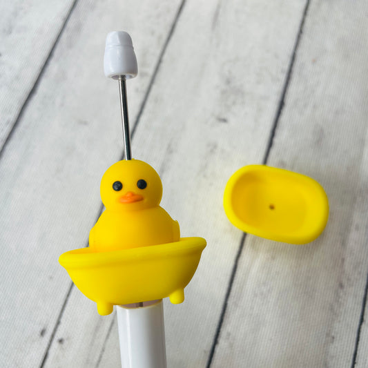 Yellow Bathtub Silicone Focal Bead