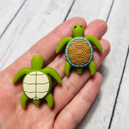 3D Sea Turtle Silicone Focal Bead (Double Sided)