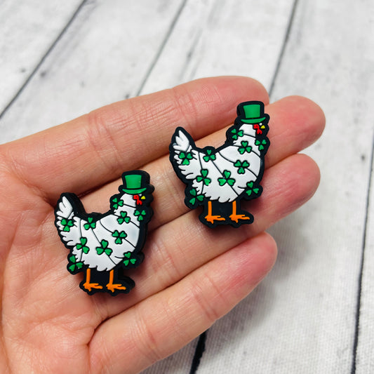 Lucky Chicken Silicone Focal Bead