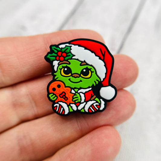 Cutest Little Green Guy Silicone Focal Bead