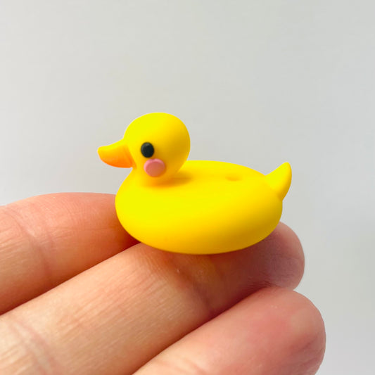 3D Yellow Duck Float Silicone Focal Bead